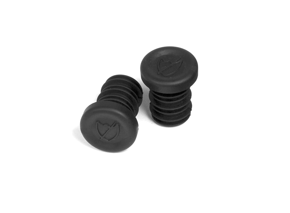 S&M PUSH IN BAR END PLUGS, BLACK PAIR