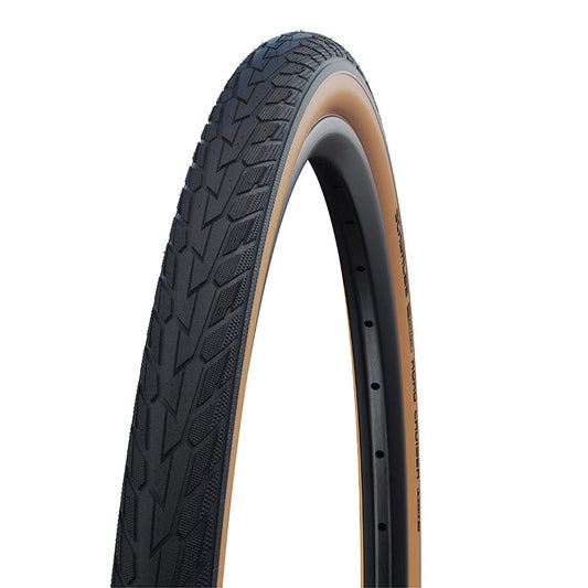 Schwalbe, Road Cruiser, Mountain Tire, 27''x1-1/4, Wire, GreenCompound, K-Guard, 50TPI, Black