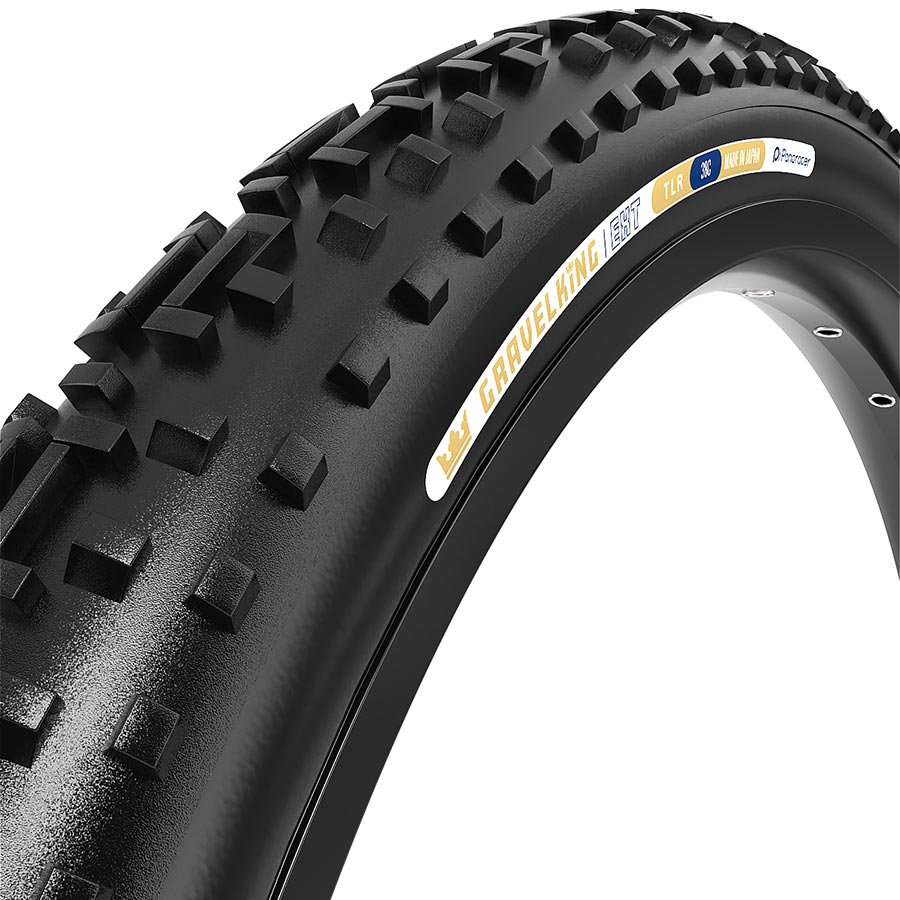 Panaracer, GravelKing EXT, Gravel Tire, 700x38C, Folding, Tubeless Ready, ZSG Gravel, Tuff Tex, BeadLock, 120, Black