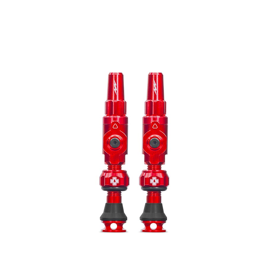 Small, Tubeless Valve, Presta, 30mm, Red, Pair