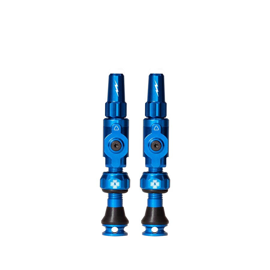 Small, Tubeless Valve, Presta, 30mm, Blue, Pair