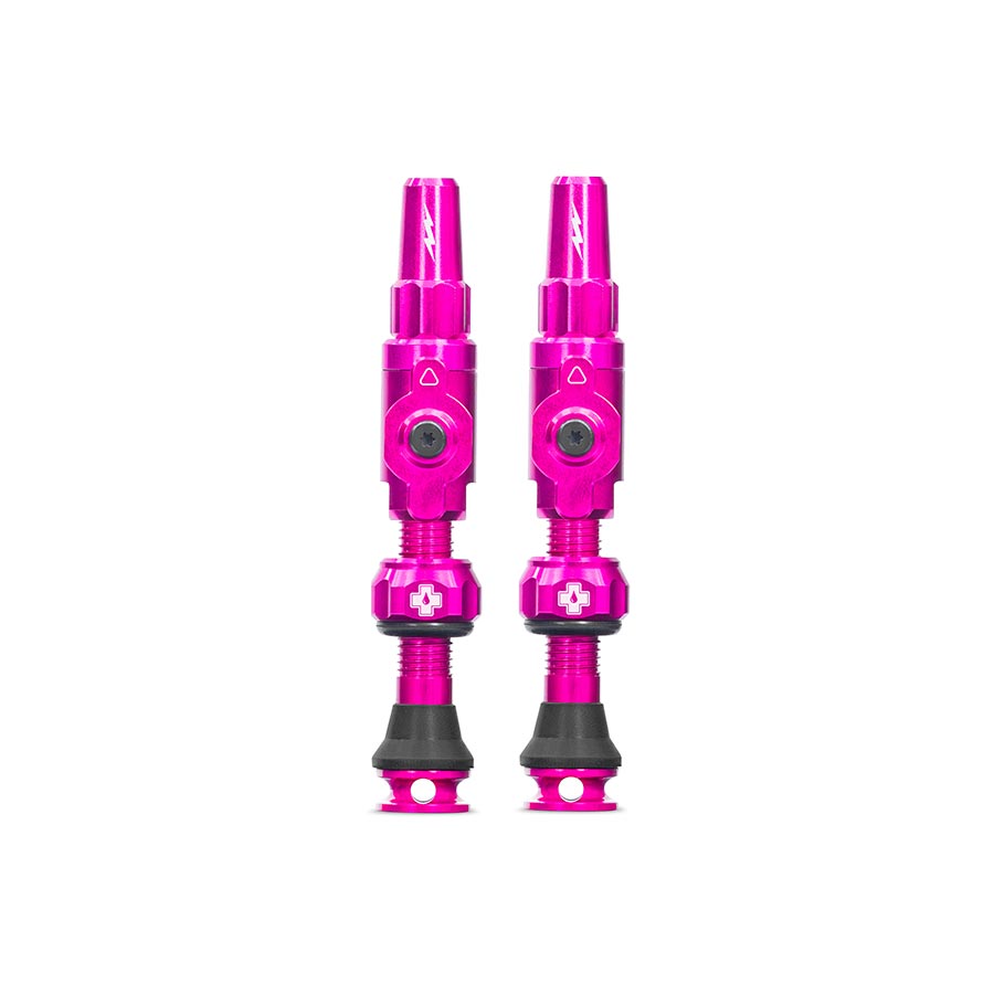 Medium, Tubeless Valve, Presta, 35mm, Pink, Pair