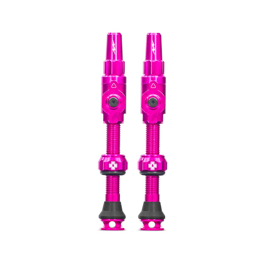 Large, Tubeless Valve, Presta, 45mm, Pink, Pair