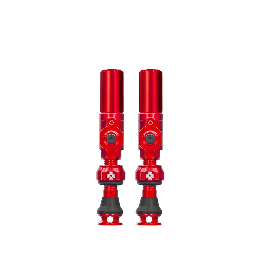 Small, Tubeless Valve, Hybrid, 30mm, Red, Pair