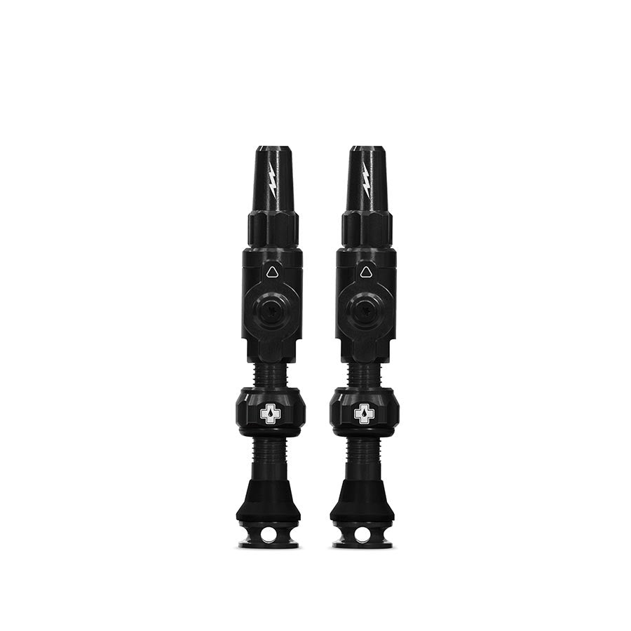 Medium, Tubeless Valve, Hybrid, 35mm, Black, Pair