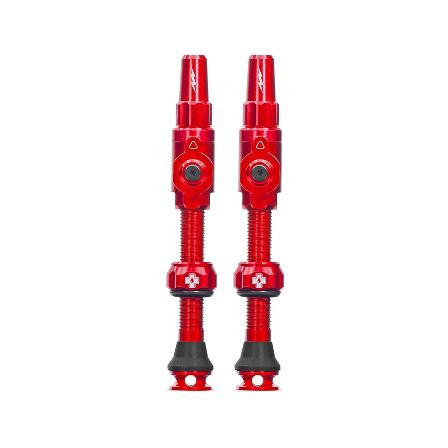 Large, Tubeless Valve, Hybrid, 45mm, Red, Pair