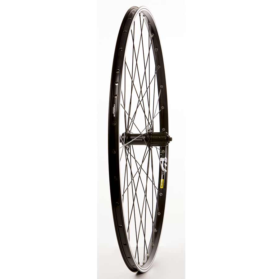 Black/ Shimano Acera FH-T3000, Wheel, Rear, 700C / 622, Holes: 32, QR, 135mm, Rim, Shimano HG