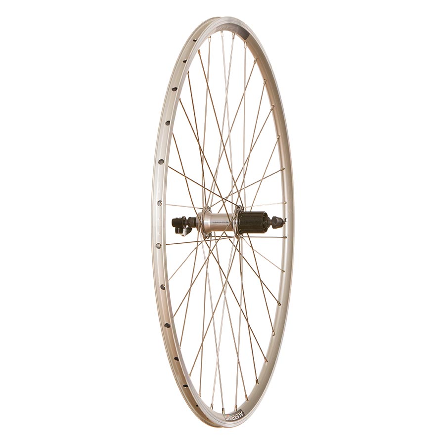 FH-RS400 Silver, Wheel, Rear, 700C / 622, Holes: 32, QR, 130mm, Rim, Shimano HG 11