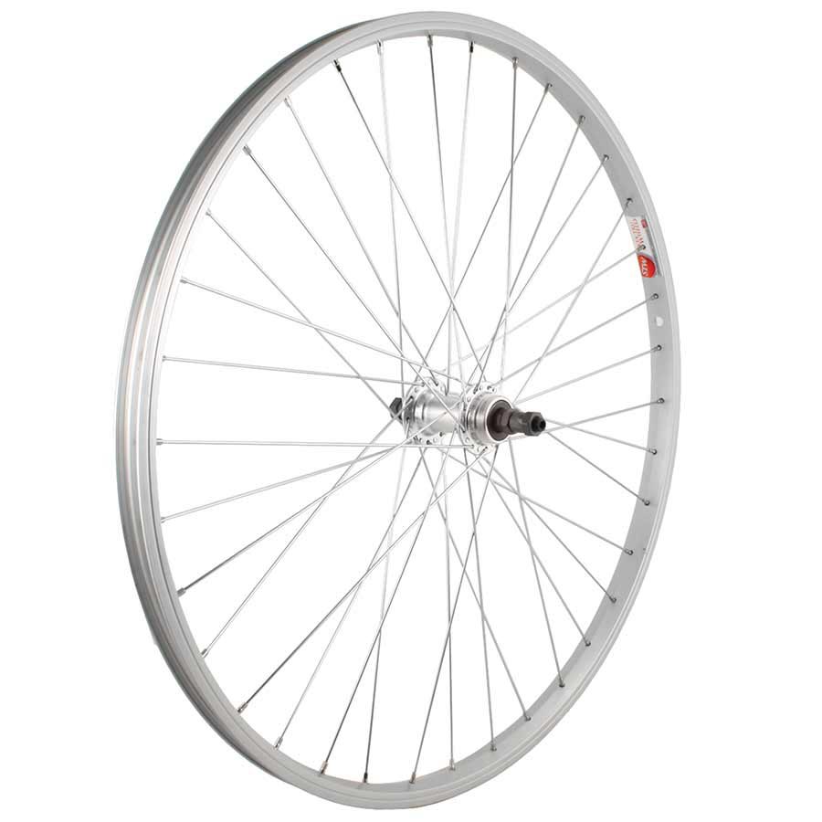 Sta-Tru Rear Tubeless Ready DW Wheel, 26'', QR 10mm x 135, Freewheel, Silver