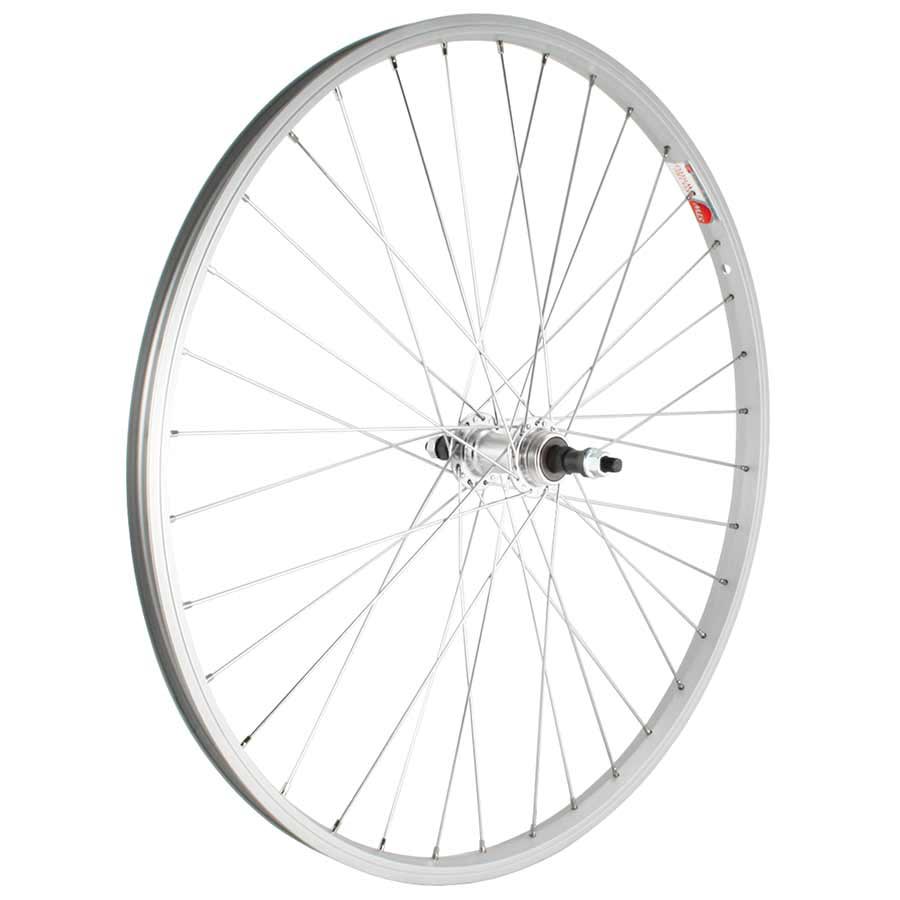 Sta-Tru Rear Tubeless Ready DW Wheel, 26'', Bolt-On 3/8'' x 135mm, Freewheel, Silver