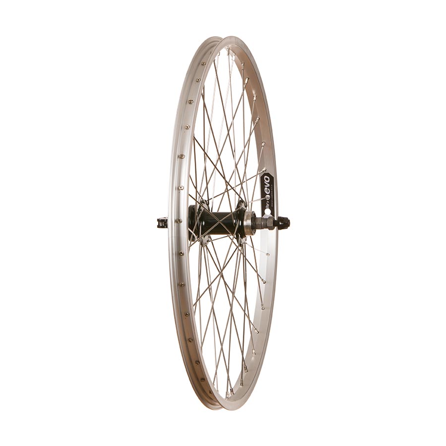 Rear, 24'' / 507, Holes: 36, QR, 135mm, Rim and Disc IS 6-bolt, Freewheel