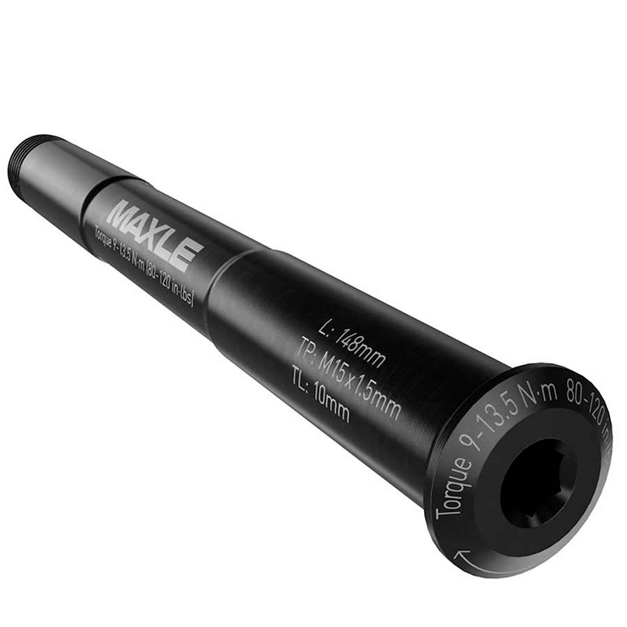 MAXLE STEALTH, Thru Axle, Front, 15x100mm TA, Length: 125mm, Thread Length: 9mm, Thread Pitch: M15x1.50, Road Forks