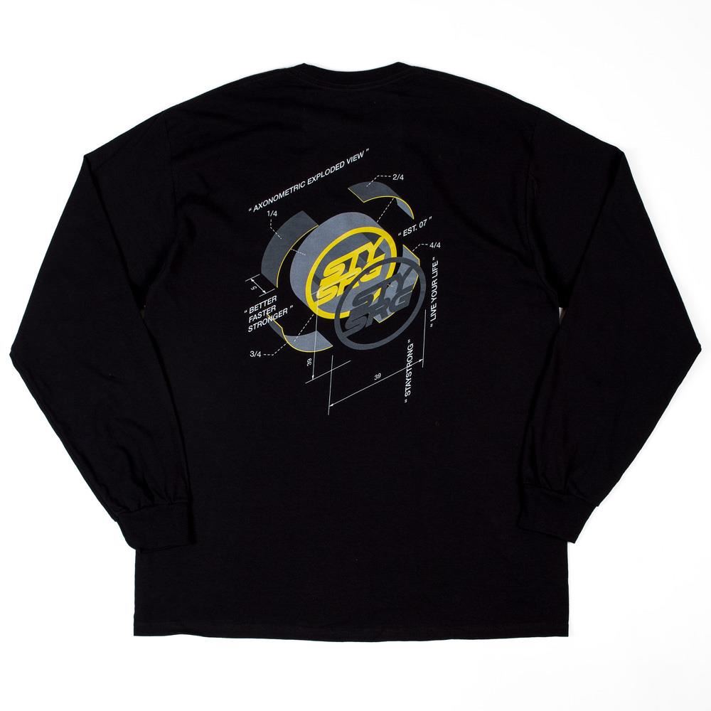 Stay Strong x Jonny Mole Exploded Long Sleeve T-Shirt - Black available at 5150bmx.com