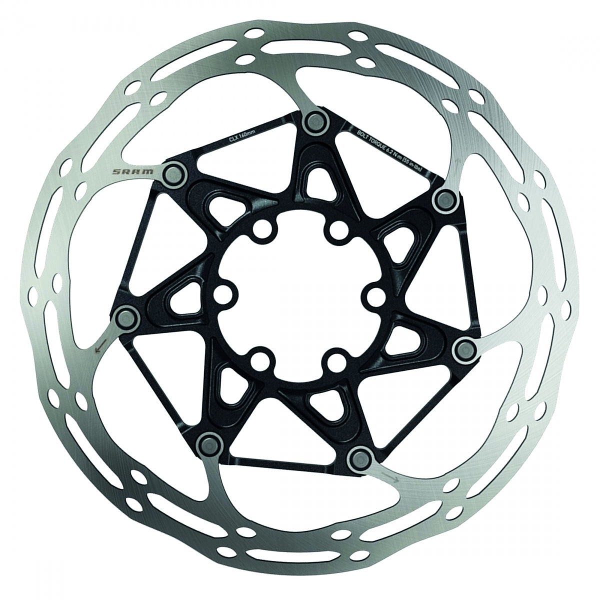 SRAM DISC ROTOR 180 C-LINE 6B 2-PIECE ROUNDED STL BOLTS - SRAM