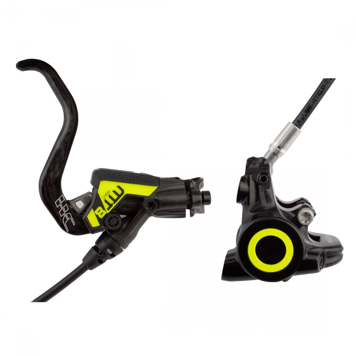 MAGURA MAG MT8 SL FM FrontoRearR FLATMOUNT w/LVR GY/N-YL - MAGURA