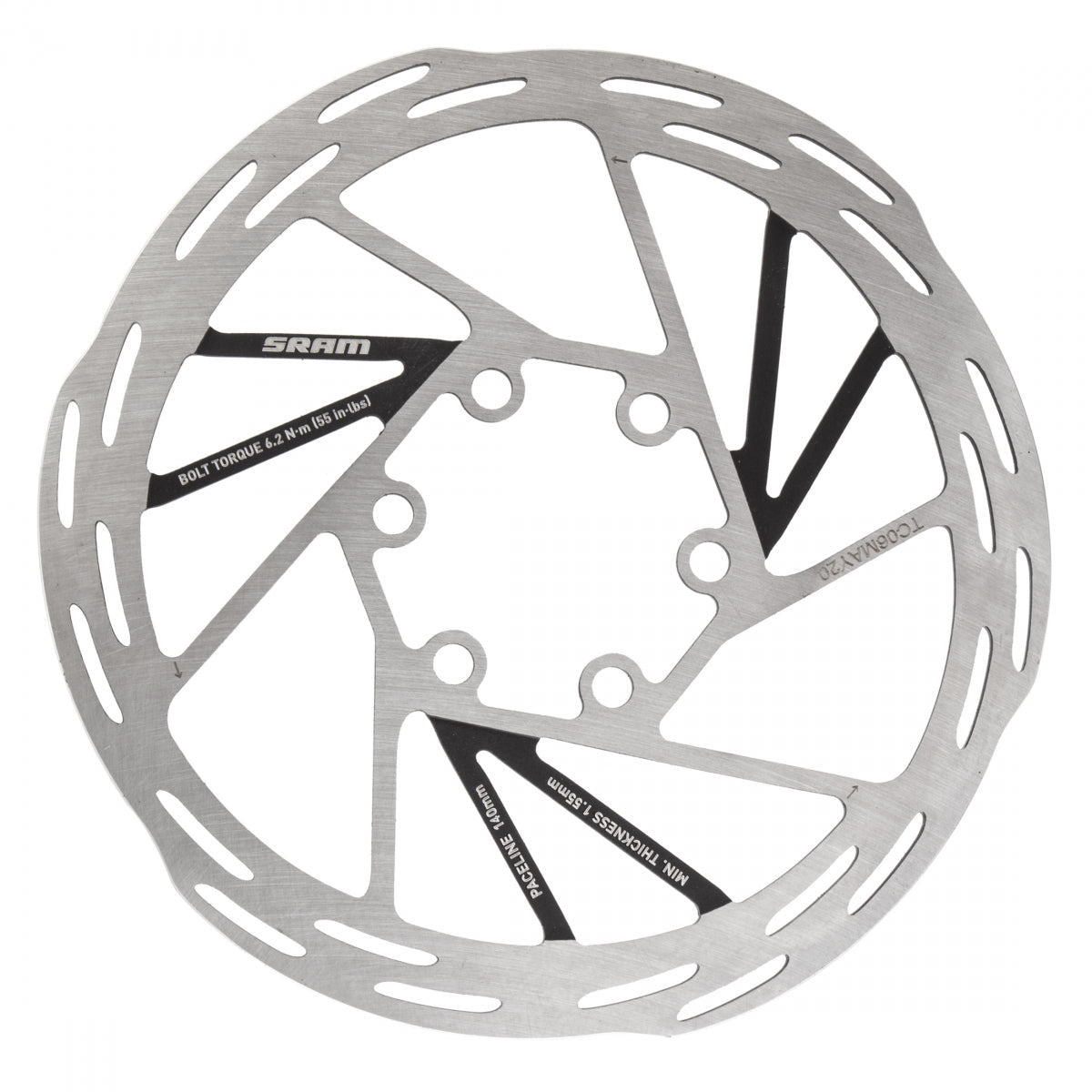 SRAM DISC ROTOR 140 PACELINE 6B ROUNDED BK - SRAM