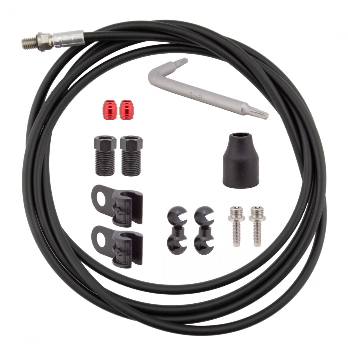 SRAM HYD HOSE KIT BK 2000mm THREADED INLINE CRIMP MTN BK - SRAM