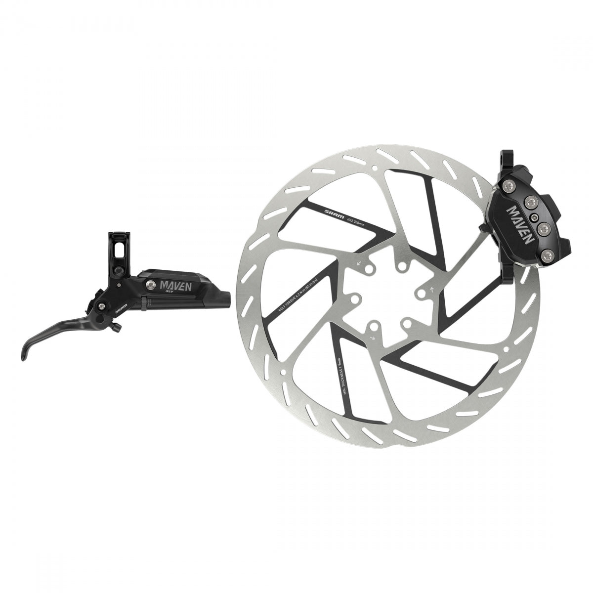 SRAM MAVEN SILVER Front BK 950mmw/oROTOR w/BRKT/MMX-CLAMP - SRAM