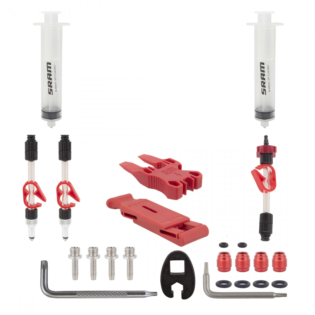 SRAM TOOL BRAKE DISC SRAM BLEEDKIT DOT V2 NO FLUID w/BLEEDING EDGE FITTING - SRAM