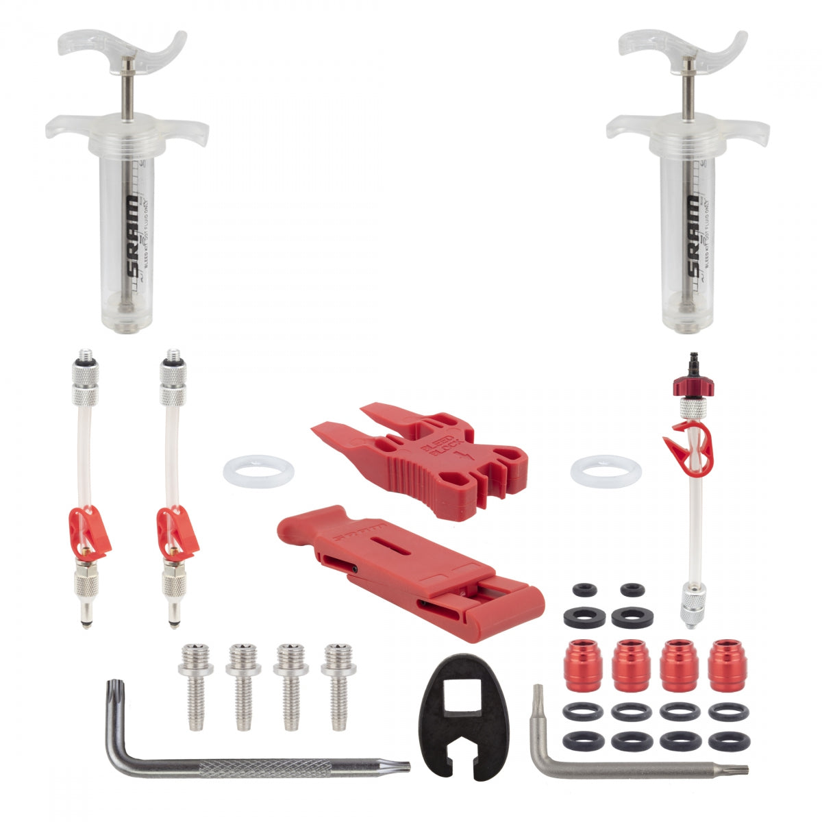 SRAM TOOL BRAKE DISC SRAM BLEEDKIT PRO DOT -V2 NO FLUID w/BLEEDING EDGE FITTING - SRAM