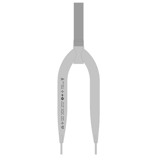 Eclat, Jackal Zero, Rigid Fork, 20'', 1-1/8'', Rake: 0mm, Clear