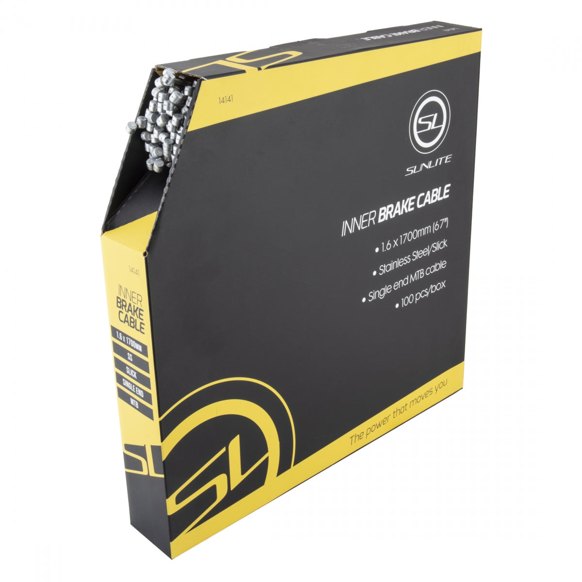 SUNLITE CABLE BRAKE SUNLT 1.6x1700SS SLK ATB BXof100 - SUNLITE