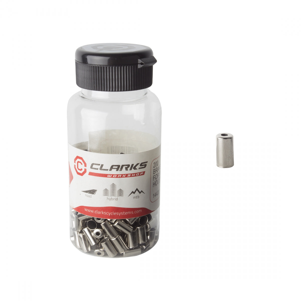 CLARKS CABLE FERearULE CLK 5mm BRAKE SIL METAL BTLof200 - CLARKS