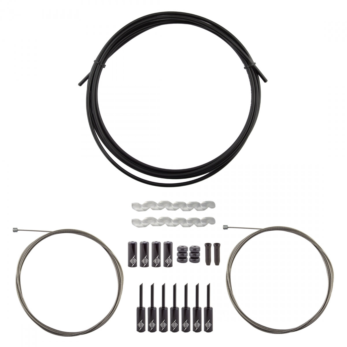 ORIGIN8 CABLE GEAR OR8 KIT SLICK COMPRESSIONLESS F+R RD/MT BK - ORIGIN8