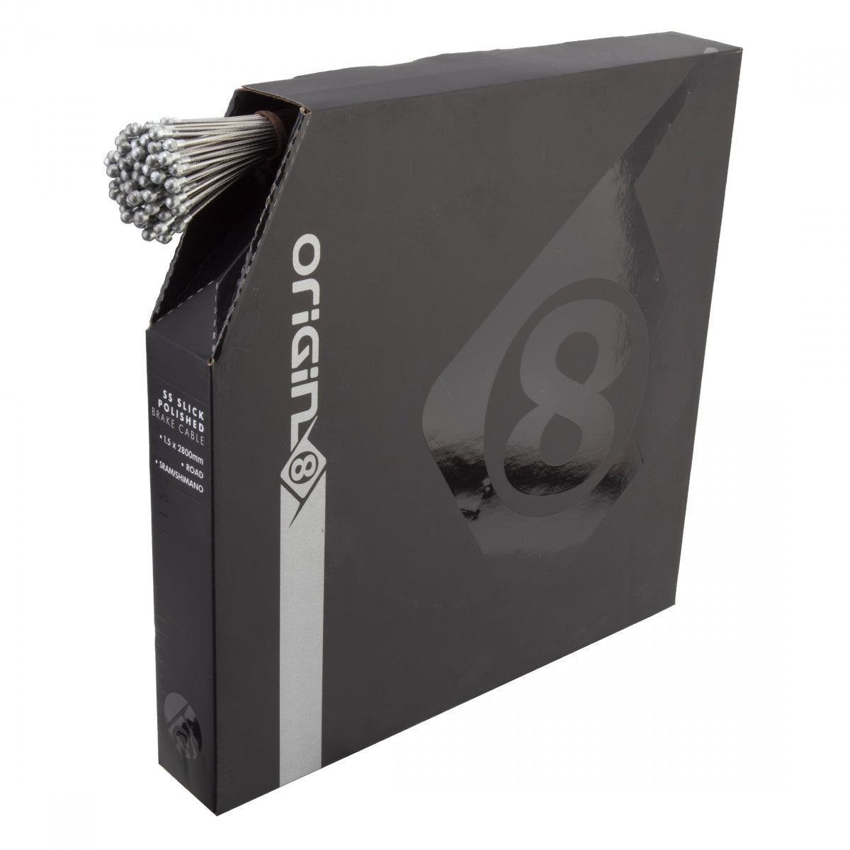 ORIGIN8 CABLE BRAKE OR8 WIRE SS SLICK POLISHED 1.5x2800 RD SL BOXof100 - ORIGIN8