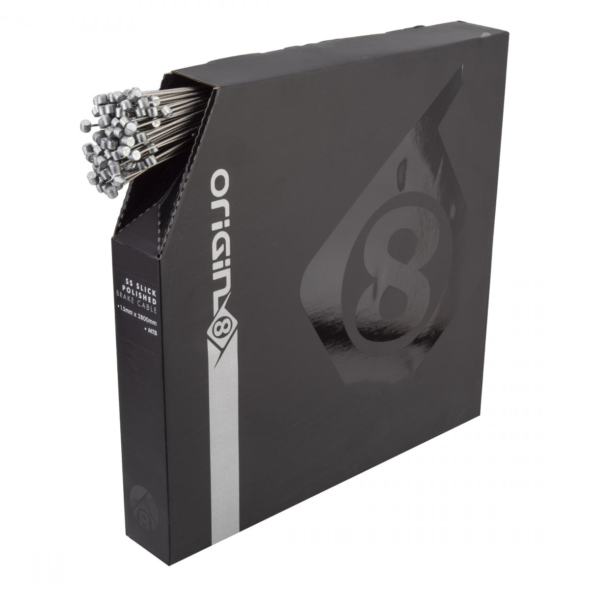 ORIGIN8 CABLE BRAKE OR8 WIRE SS SLICK POLISHED 1.5x2800 MT SL BOXof100 - ORIGIN8