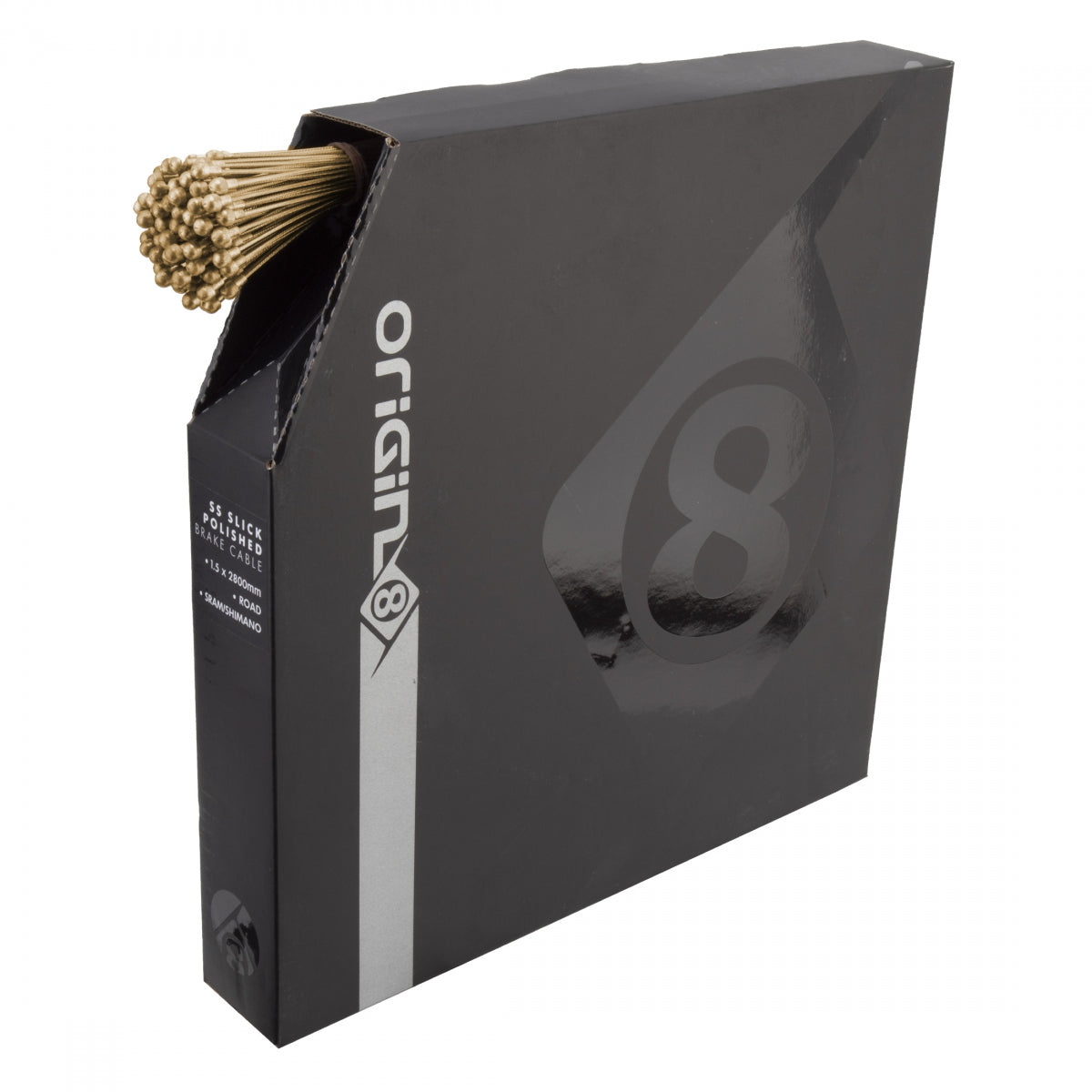 ORIGIN8 CABLE BRAKE OR8 WIRE SS SUPERSLICK NANO1.5x2800 RD GD BOXof50 - ORIGIN8
