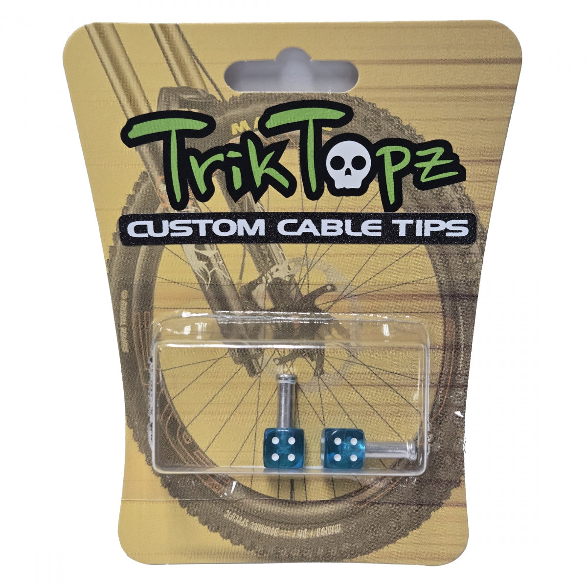 TRIK TOPZ CABLE TIP TRIKTOPZ DICE CLEAR BU 1pr/PK - TRIK TOPZ