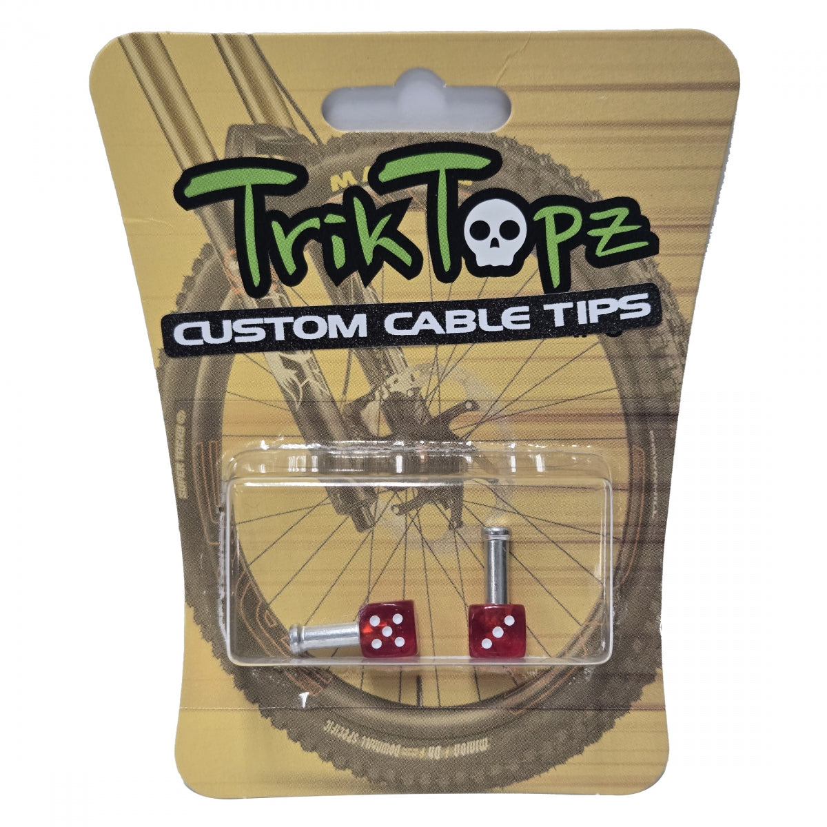 TRIK TOPZ CABLE TIP TRIKTOPZ DICE CLEAR RD 1pr/PK - TRIK TOPZ
