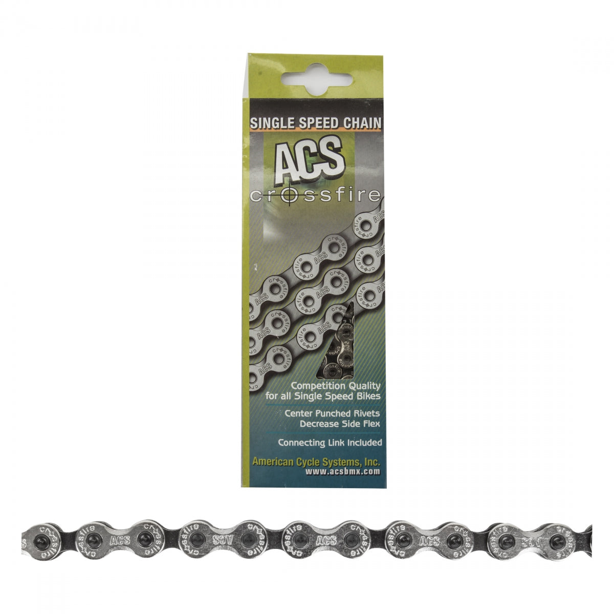 ACS CHAIN ACS 1/2x1/8 CROSSFIRE 1s SL/BK 106L - ACS