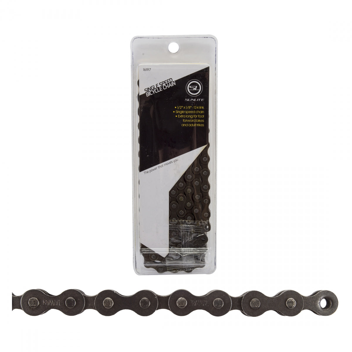 SUNLITE CHAIN SUNLT 1/2x1/8 SCN-SS 1s BK 124L X-LONG - SUNLITE