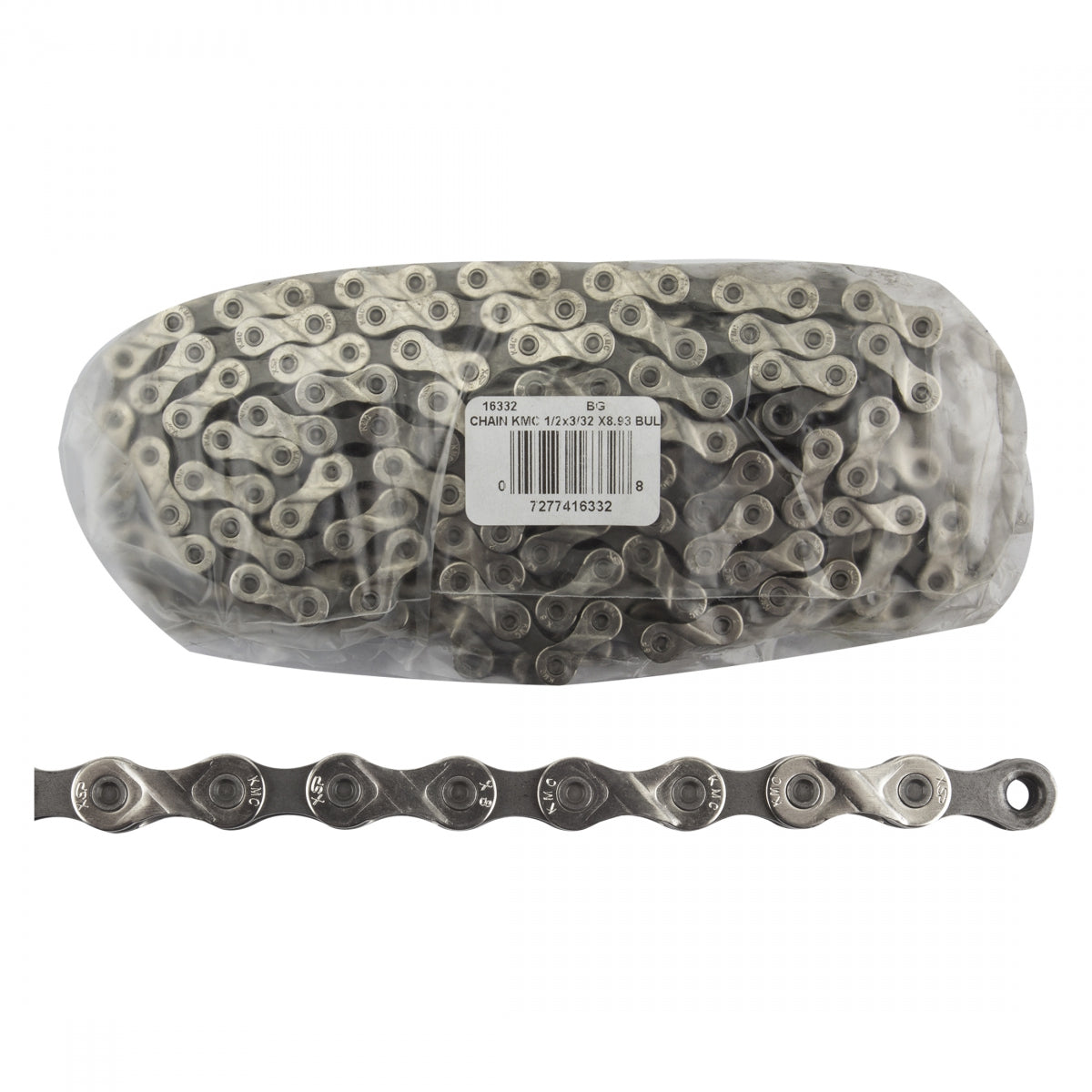 KMC CHAIN KMC X8 6/7/8s SL 116L BULK ONLY BGof5 w/CONNECTING LINKS - KMC
