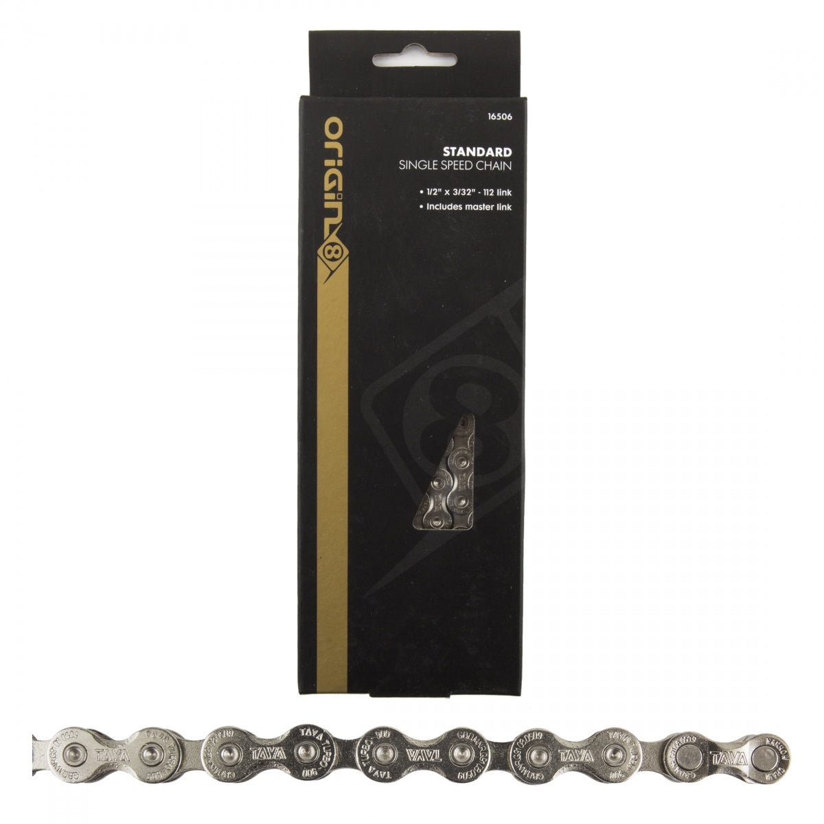ORIGIN8 CHAIN OR8 1/2x3/32 STANDARD 1s SL 116L w/MASTER LINK - ORIGIN8