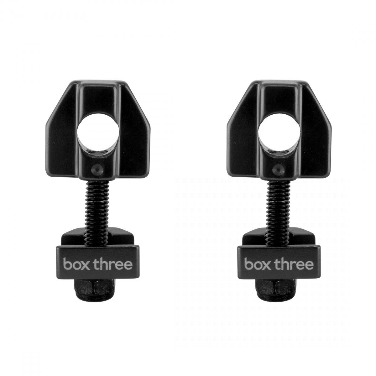 BOX COMPONENTS CHAIN TENSION ADJ BOX THREE 10mm/1-AXLE HOLE BK - BOX COMPONENTS