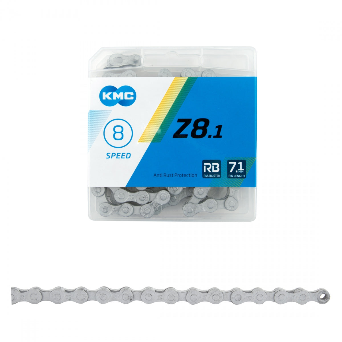 KMC CHAIN KMC Z8.1 INDEX 6/7/8s RUST BUSTER SL 116L - KMC