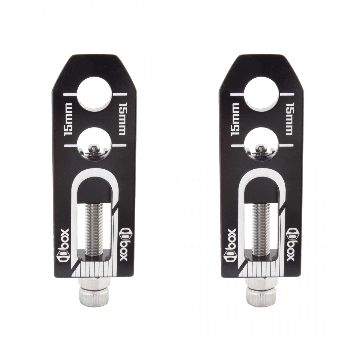 BOX COMPONENTS CHAIN TENSION ADJ BOX ONE 10mm/2-AXLE HOLE BK - BOX COMPONENTS