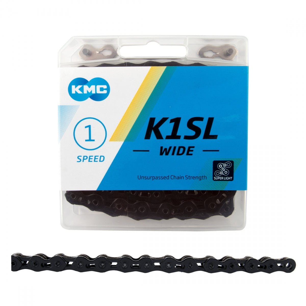 KMC CHAIN KMC 1/2x1/8 K1SL WIDE 1s BK 112L - KMC
