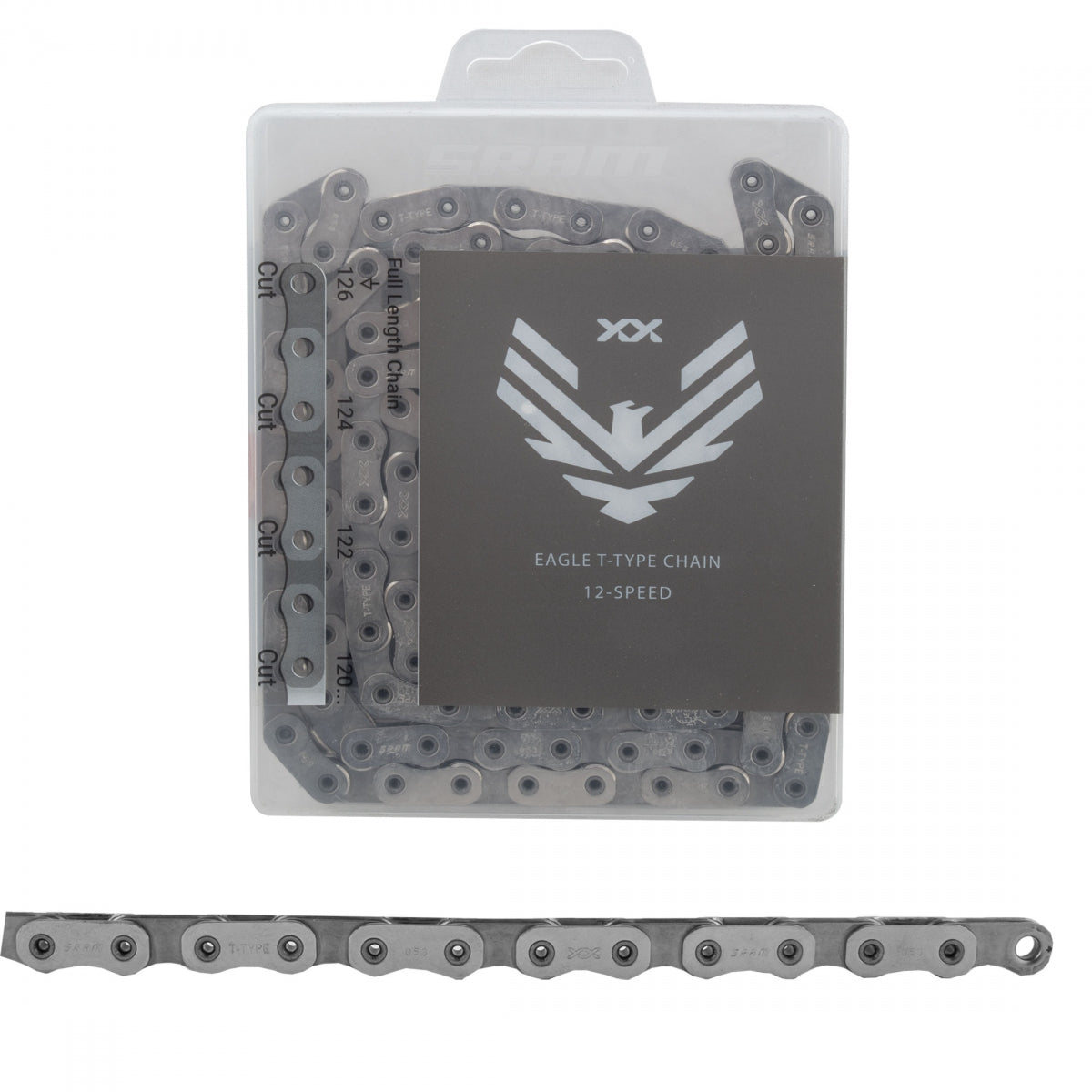 SRAM CHAIN SRAM EAGLE XX 12s SIL 126L T-TYPE-HOLLOWPIN POWERLOCK PVD BK - SRAM