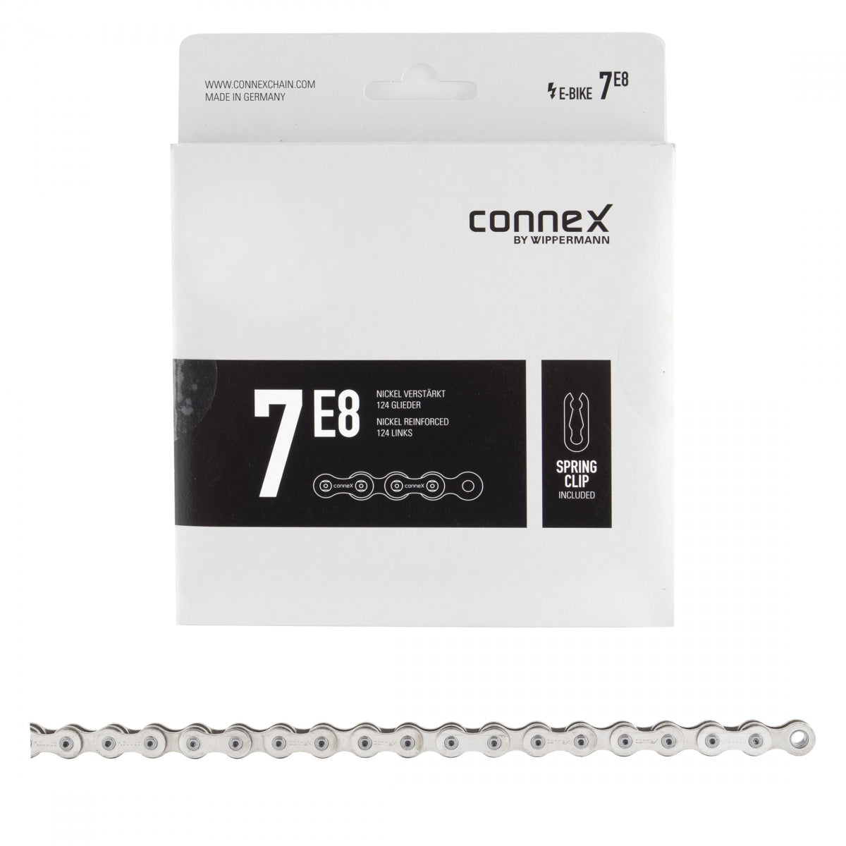 CONNEX CHAIN CONNEX 7E8 1s 3/32 SL 124L f/EBIKE - CONNEX