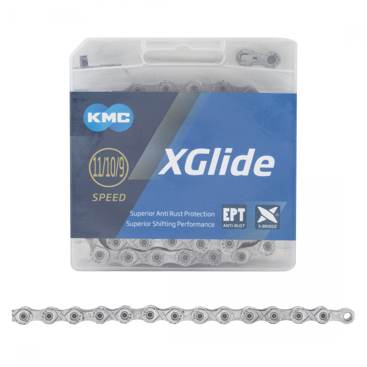 KMC CHAIN KMC xGLIDE 9/10/11s EPT 128L SHI-CUES - KMC