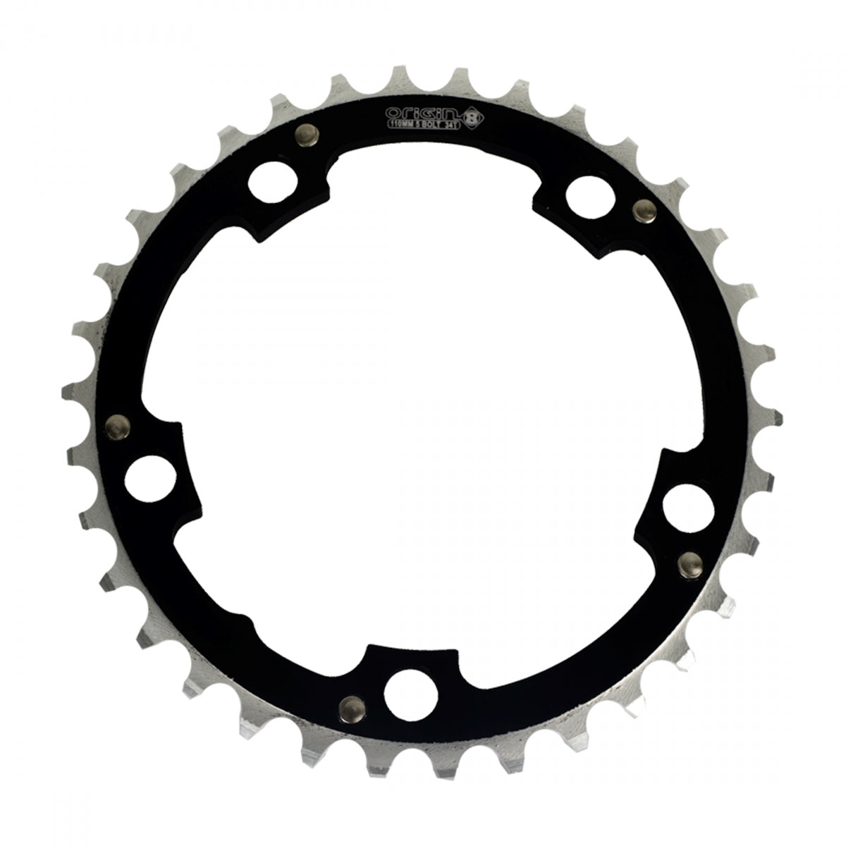 ORIGIN8 CHAINRING OR8 110mm 34T BK/SL - ORIGIN8