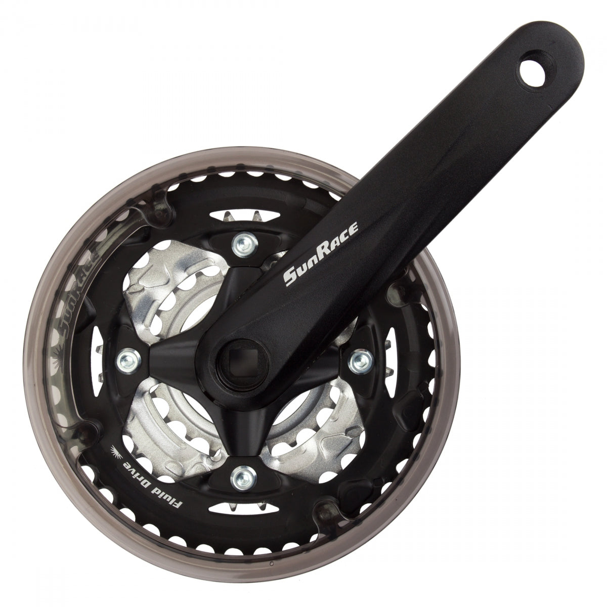 SUNRACE CRANKSET SUNRACE FCM600 170x42/32/22 SQ w/CG BK/SL - SUNRACE