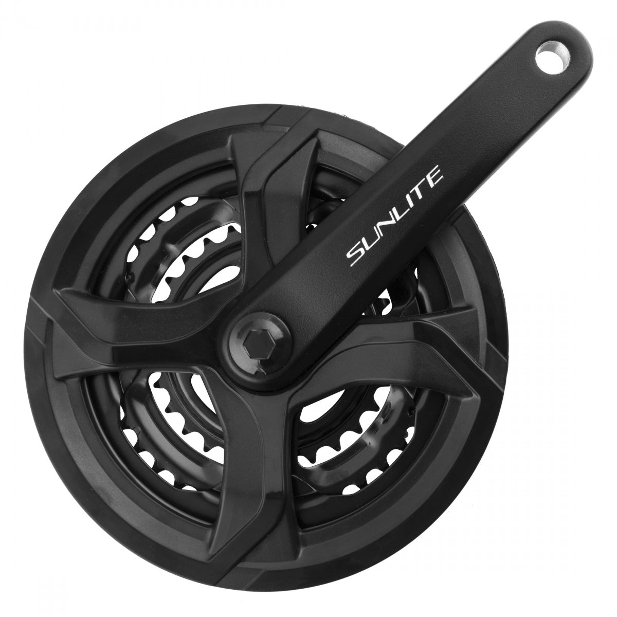 SUNLITE CRANKSET SUNLT CITY 170x48/38/28 SQ 7/8s w/CG BK/BK - SUNLITE