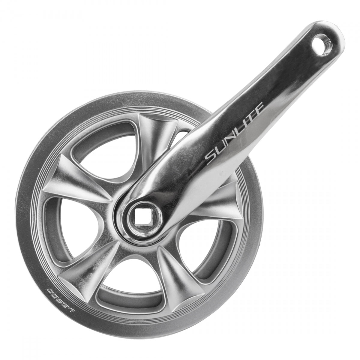 SUNLITE CRANKSET SUNLT INNER CITY 38x165 3/32 SQ SL/SL STL RING w/CHAINGUARD - SUNLITE