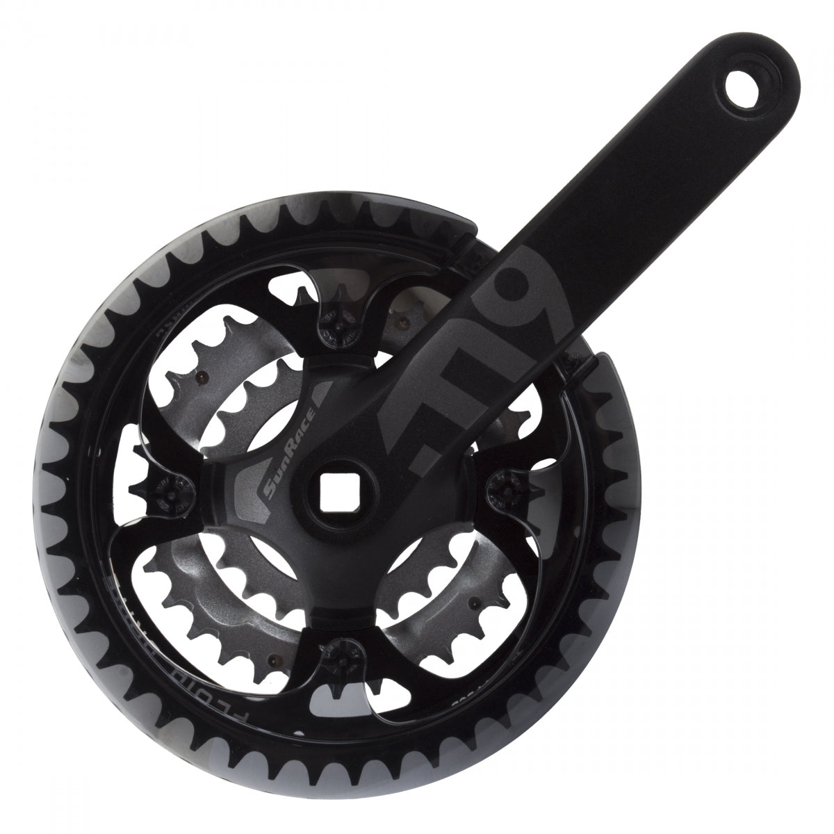 SUNRACE CRANKSET SUNRACE FCM914 175x44/32/22 SQ BK/SL w/CG - SUNRACE