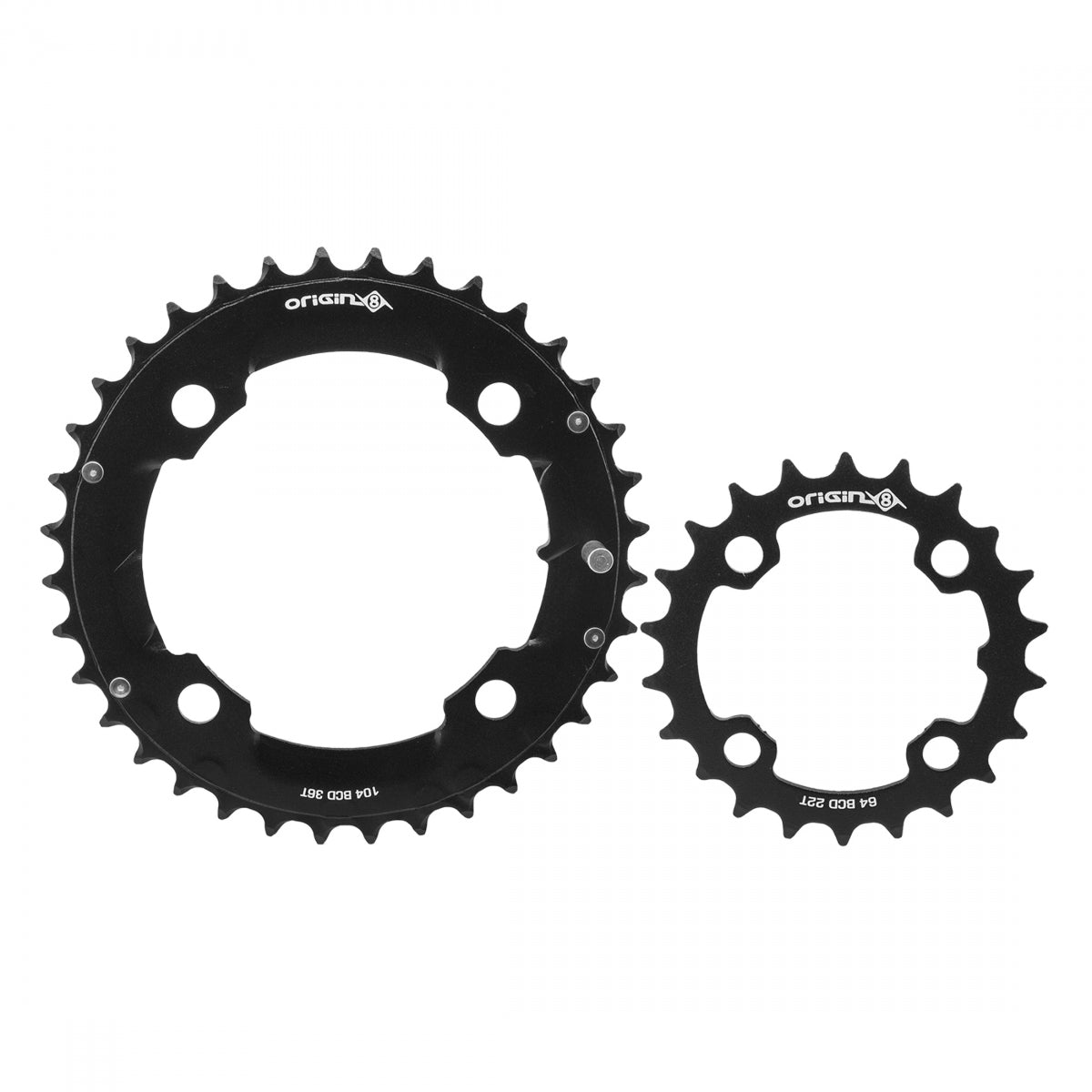 ORIGIN8 CHAINRING OR8 THRUSTER 64/104mm 22/36T 10/11s 4B SET BK - ORIGIN8